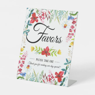 Gastgeschenke Hochzeiten der Wildblumen Sockelschild