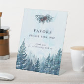 Gastgeschenke Hochzeiten des Winterwaldes Sockelschild (In SItu)