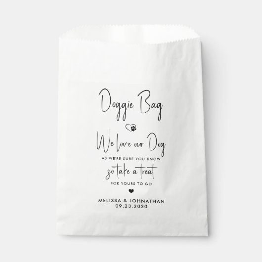 Gastgeschenke Hochzeiten Doggie Personalisiert Bis Geschenktütchen (Vorderseite)