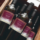 Gastgeschenke Hochzeiten elegant Weinetikett