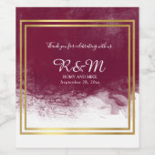 Gastgeschenke Hochzeiten elegant Weinetikett (Einzelnes Label)