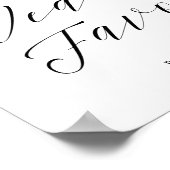 Gastgeschenke Hochzeiten Elegantes kalligraphische Poster (Ecke)
