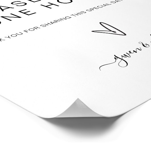 Gastgeschenke Hochzeiten Empfang-Plakat signieren Poster (Ecke)