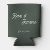 Gastgeschenke Hochzeiten Forest Green Minimalistis Dosenkühler (Vorderseite)