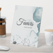 Gastgeschenke Hochzeiten für aquamarine Wasserfarb Sockelschild (In SItu)