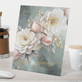 Gastgeschenke Hochzeiten für Blumendrama Green ID1 Sockelschild (In Situ)