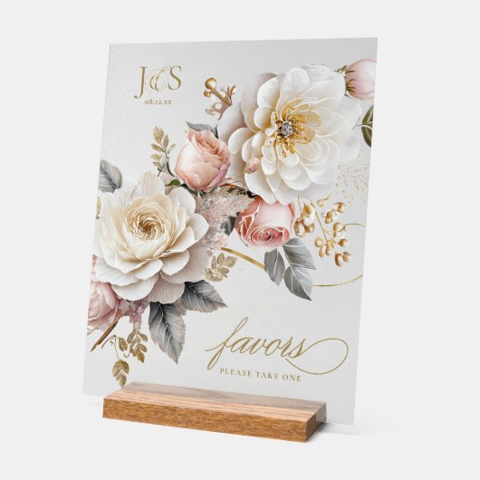 Gastgeschenke Hochzeiten für Blumendrama Mattiert Acrylschild (Winkel)