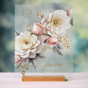 Gastgeschenke Hochzeiten für Blumendrama Mattiert  Acrylschild