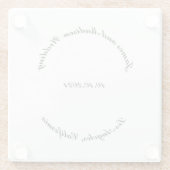 Gastgeschenke Hochzeiten für Schwarz-weiße Skriptn Glasuntersetzer (Rückseite)