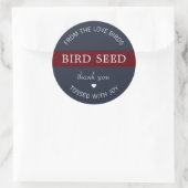 Gastgeschenke Hochzeiten für Vogelgezwitscher Runder Aufkleber (Tasche)
