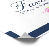 Gastgeschenke Hochzeiten für Wasserfarben Poster (Ecke)