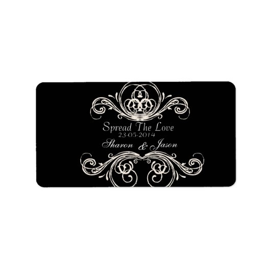 Gastgeschenke Hochzeiten Jam Jar Labels verbreiten Adressaufkleber (Vorne)
