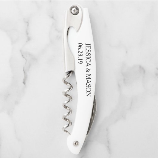 Gastgeschenke Hochzeiten mit Korkschrauben Kellnermesser (Vorderseite)