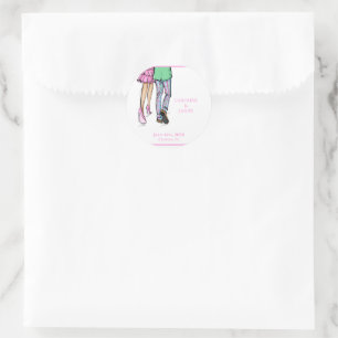 Gastgeschenke Hochzeiten mit Modemanschluss Runder Aufkleber