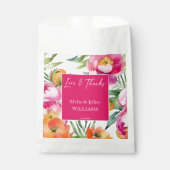 Gastgeschenke Hochzeiten Rosa orange Blume Geschenktütchen (Vorderseite)