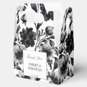 Gastgeschenke Hochzeiten schwarz-weiß Geschenkschachtel (Geöffnet)