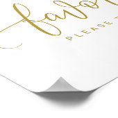 Gastgeschenke Hochzeiten signieren - Bounce Script Poster (Ecke)