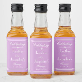 Gastgeschenke Hochzeiten Skriptname Elegant Mauve  Alkoholflaschenetikett