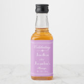Gastgeschenke Hochzeiten Skriptname Elegant Mauve  Alkoholflaschenetikett (Vorderseite)
