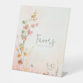 Gastgeschenke Hochzeiten Sonnige Wildblume Gradien Sockelschild (Vorderseite)