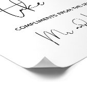 Gastgeschenke Hochzeiten Unterschreiben Bitte nehm Poster (Ecke)