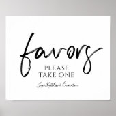 Gastgeschenke Hochzeiten unterschreiben "Bitte nim Poster (Vorne)