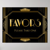 Gastgeschenke Hochzeiten Unterschreiben | Gatsby A Poster (Vorne)