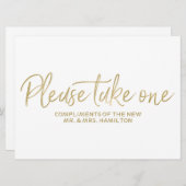 Gastgeschenke Hochzeiten unterzeichnen Stilgold "B (Vorne/Hinten)