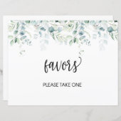 Gastgeschenke Hochzeiten Zeichen - Eukalyptus Wedd (Vorne/Hinten)