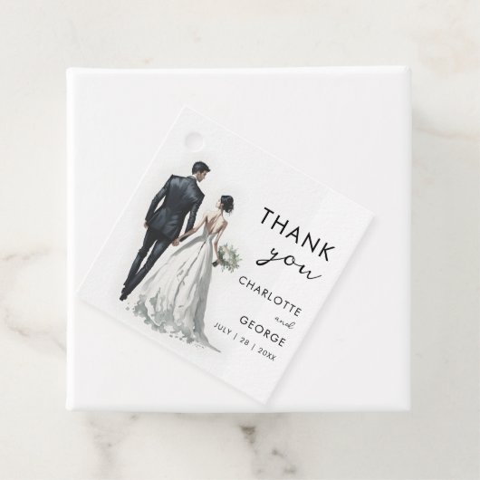 Gastgeschenke Hochzeiten zur Darstellung von Braut Geschenkanhänger (Beispiel)