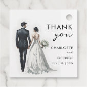 Gastgeschenke Hochzeiten zur Darstellung von Braut Geschenkanhänger (Rückseite)