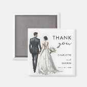 Gastgeschenke Hochzeiten zur Darstellung von Braut Magnet (Vorderseite/Rückseite)