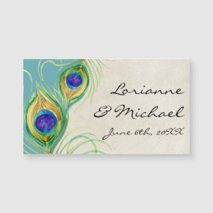 Gastgeschenke Hochzeits-Empfangs-Pfau versieht Magnetkarte