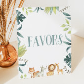 Gastgeschenke im Safari Zoo Wild Jungle Animals Sockelschild