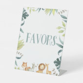 Gastgeschenke im Safari Zoo Wild Jungle Animals Sockelschild (Vorderseite)