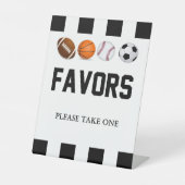 Gastgeschenke mit Sportgedanken Tafelschild Sockelschild (Vorderseite)