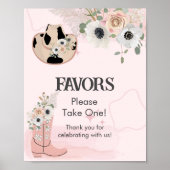 Gastgeschenke nehmen ein modernes Western Cowgirl  Poster (Vorne)