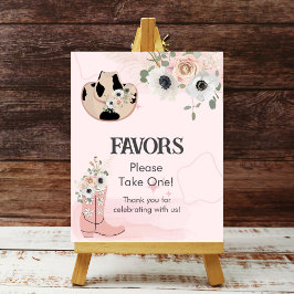 Gastgeschenke nehmen ein modernes Western Cowgirl Poster