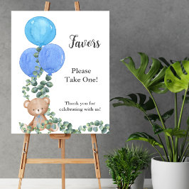 Gastgeschenke Oh Boy Bear Balloon Eukalyptus Poster