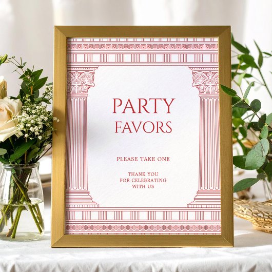 Gastgeschenke Poster für Göttin Party