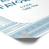 Gastgeschenke unterschreiben mit griechischem Temp Poster (Ecke)