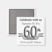 Gastgeschenke zum 60. Jubiläum Save the Date Magnet (Vorderseite/Rückseite)