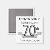 Gastgeschenke zum 70. Jubiläum Save the Date Magnet (Vorderseite/Rückseite)