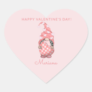 Gastgeschenke zum niedlichen Happy Valentines Day Herz-Aufkleber