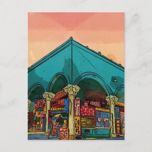 Gasthaus - Venedig Beach California Postkarte (Vorderseite)