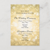 Gastinformationen Gold Winter Wonderland Begleitkarte (Vorderseite)