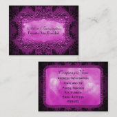 Gastlinplume elegantes Goth Visitenkarte (Vorne/Hinten)