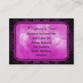 Gastlinplume elegantes Goth Visitenkarte (Rückseite)