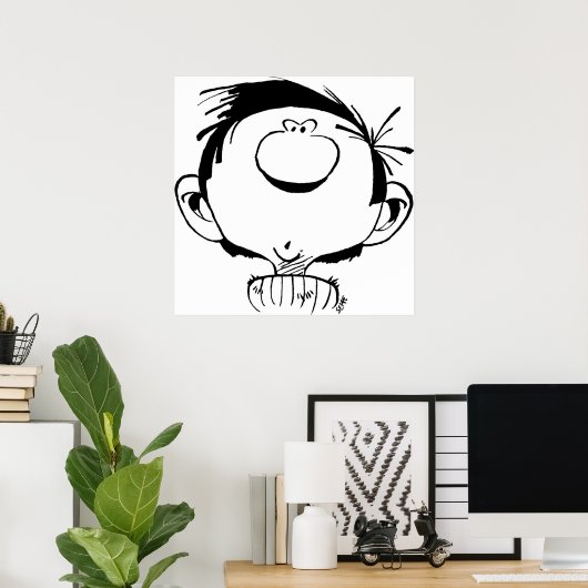 Gaston Lagaffe Guust Flater Gomer Goof von Seppe M Poster (Heimbüro)