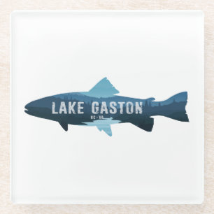 Gaston Lake North Carolina Virginia Fisch Glasuntersetzer